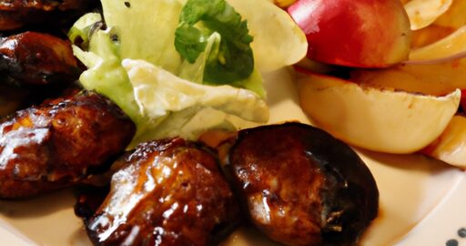 Pečená vepřová krkovice s knedlíkem.