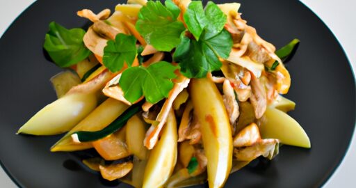 Cizrna s kuřecím masem a koriandrem