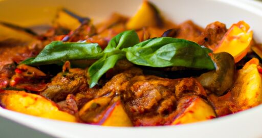 Kuřecí kořeněné ratatouille s bazalkou