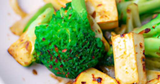 Brokolicová kokosová polévka s tofu.