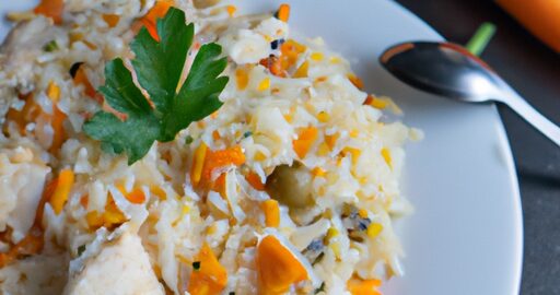 Rizoto s kuřecím masem a hráškem