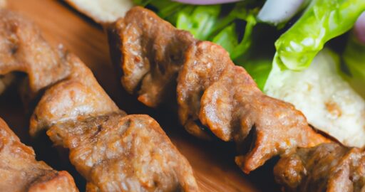 Lenivá kebab plněná zeleninou.