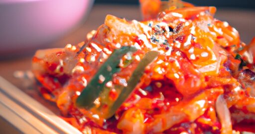 Rýžové placičky kimchi.