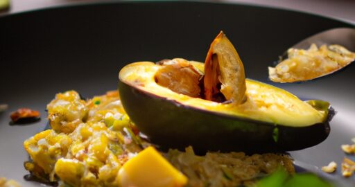 Rýžové placičky s avokádem.