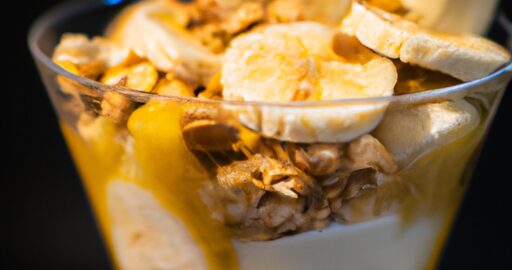 Bananová kuřecí směs s omáčkou.