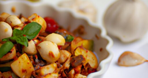 Ratatouille s kořením a bylinkami.