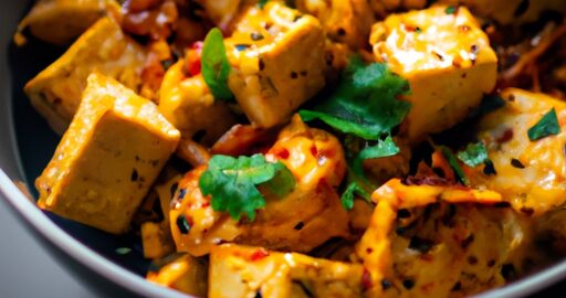 Masala paneer s hráškem.