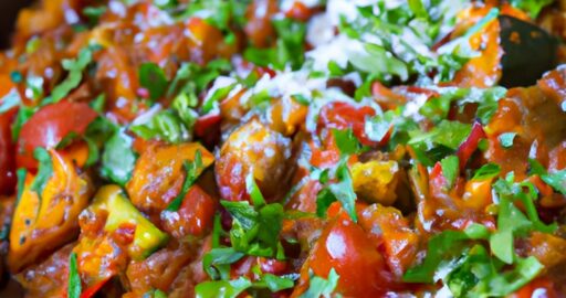 Kuřecí kořeněné ratatouille s brambory