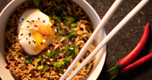 Ramen s vajíčkem a křupavým opečeným masem