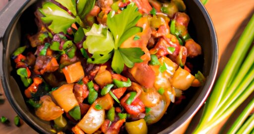 Grilované uzené vepřové maso s omáčkou.