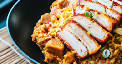 Kimchi fried rice Pork Belly.