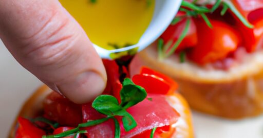 Rajčatový bruschetta s bazalkou