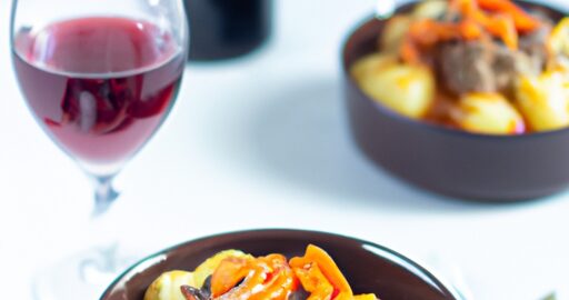 Hovězí burgundské se sýrem.