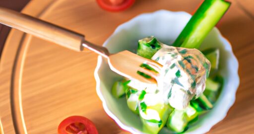 Kořeněný jogurtový dip s okurkou