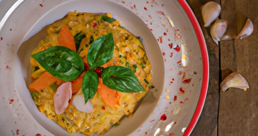 Risotto s houbami a petrželkou.