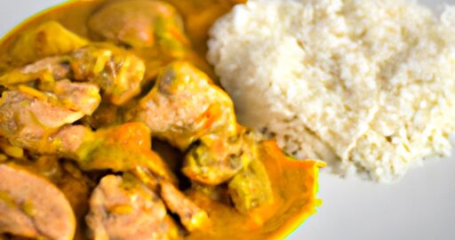 Kuře korma s rýží a cizrnou