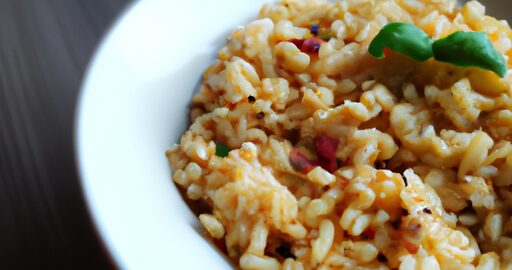 Risotto s hříbky a sýrem.