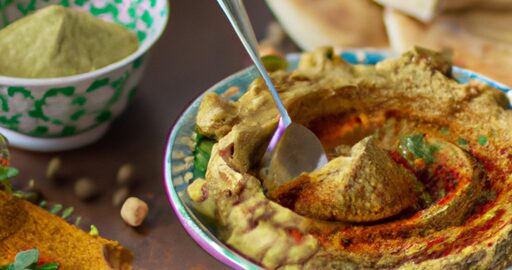 Pita s hummusem a zeleninou