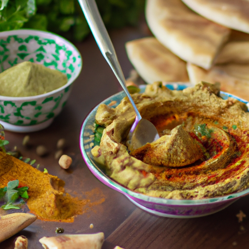 Pita s hummusem a zeleninou