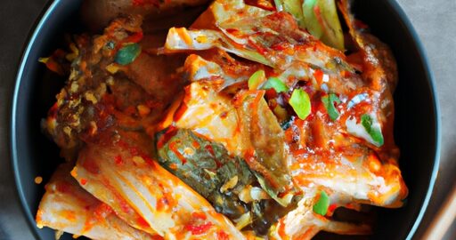 Korejská kimchi polévka se zeleninou