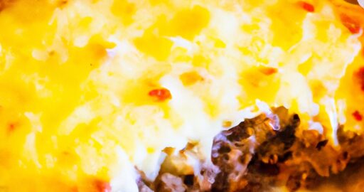 Kuřecí moussaka s gruyère.