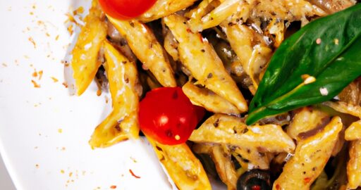 Penne al pesto s cherry rajčátky