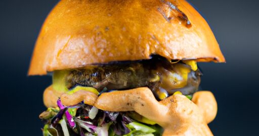 Bistro burger s cibulí a sýrem.