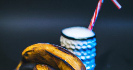 Bananový dort s kokosem.