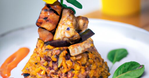 Jeweled rice s kuřecím masem