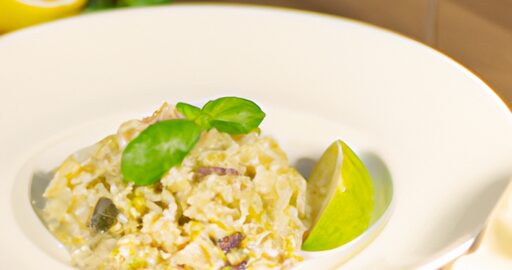Risotto al limone a zelenina
