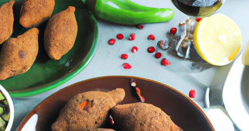 Kibbeh ryze se zelným salátem