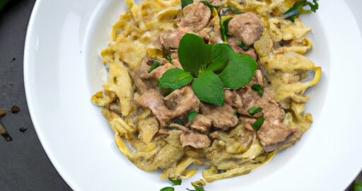 Kuřecí nudle s čínskou zeleninou.