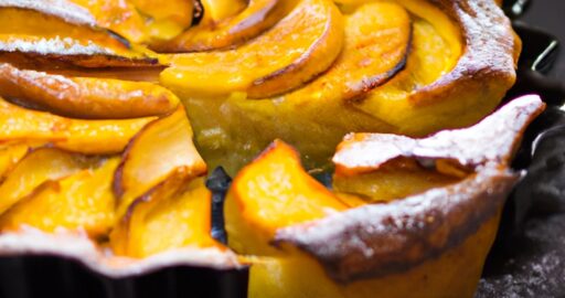 Koláč ze švestek a jablk.