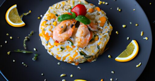 Risotto s krevetami a žlutými rajčaty