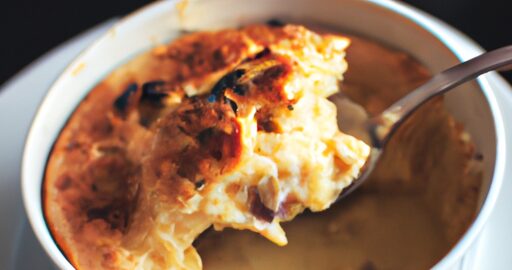 Suflé s kuřecím masem a špenátem