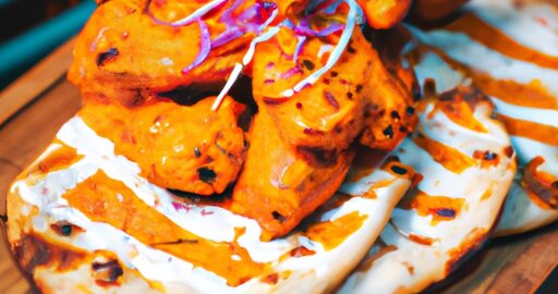 Masala naan s kuřecím tikka