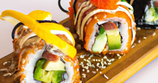 Sushi z lososa se chřestem.