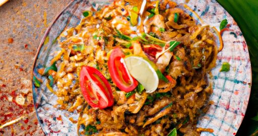 Indonéská nudlová polévka s kuřecím masem