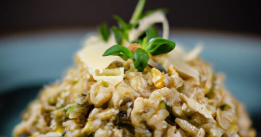 Risotto s houbami a ricottou