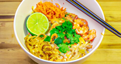 Kuřecí pad thai soup