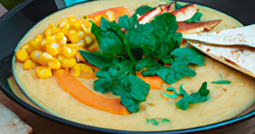 Kořeněné fazole s avokádem.