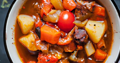 Rajčatový guláš s cizrnou