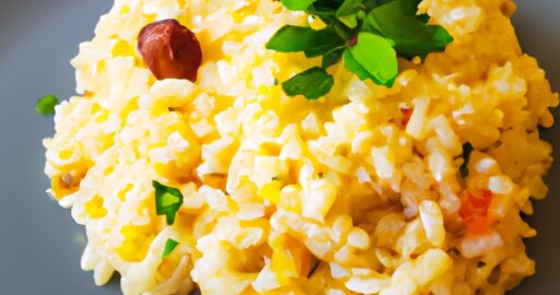 Risotto s houbami a pestem.