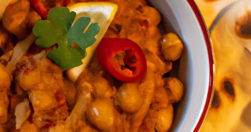 Chana Masala s rýží a naan.