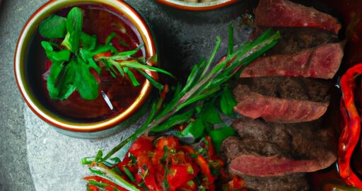 Argentinské grilované maso s chimichurri