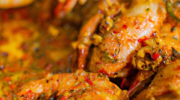 Krevety s česnekem a chilli.