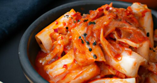 Korejský kimchi z červeného zelí