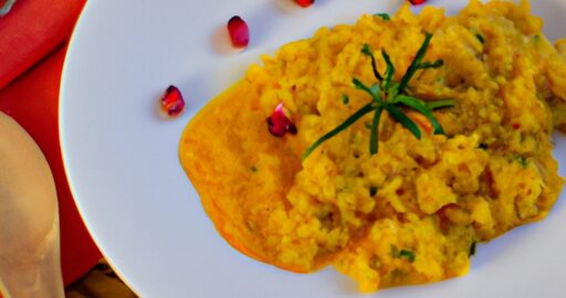 Kuskus s kozím sýrem.