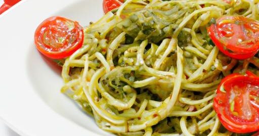 Linguine s pestem a cherry rajčátky