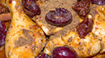 Chutný tajin s kurčetem a švestkami